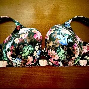 36DDD Cacique Plunge Comfort Bliss underwire floral bra Lane Bryant brand Sexy 😍